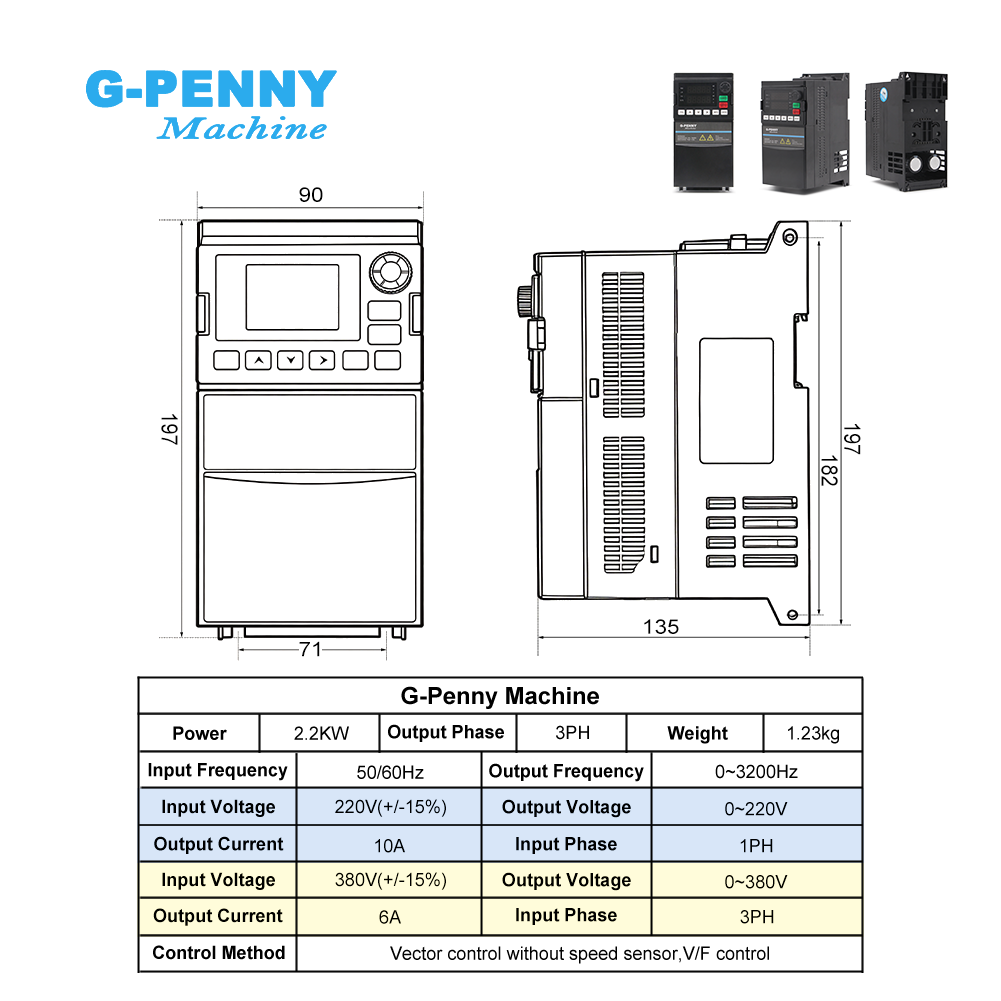 G-Penny 2,2 kW ER20 CNC Wasser – 2.2Kw Water Cooled Spindle Kit Vfd Bewertung und Preis